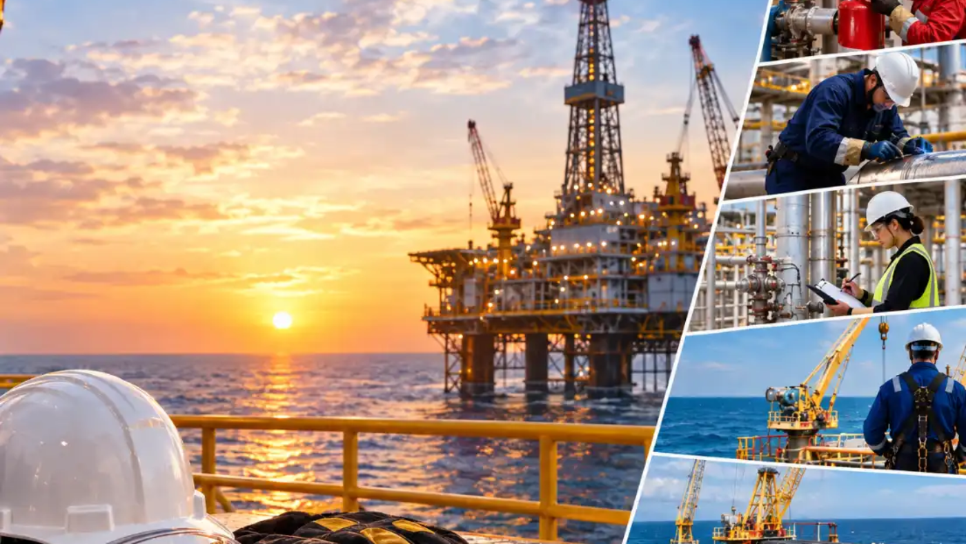Oil and gas job opportunities on an offshore platform